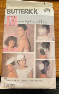 Butterick 3573 New & Uncut sew pattern Hats, Bows, Veils 1989 Wedding - Picture 1 of 2