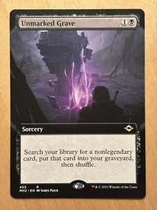 MTG Magic the Gathering Unmarked Grave Extended Art Modern Horizons 2 NM - Picture 1 of 2