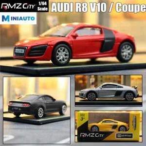 1/64 Audi R8 cupé V10 diecast deportivo coche de juguete modelo aleación vehículo colección - Imagen 1 de 26