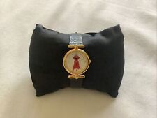 TICKLE ME ELMO WOMENS WATCH BLACK LEATHER BAND