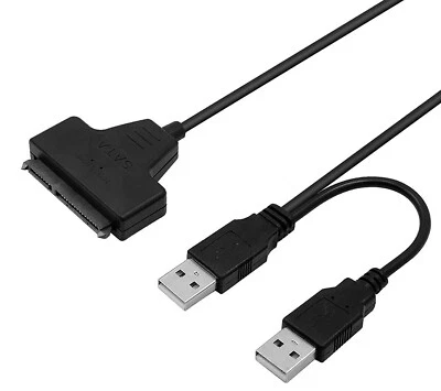 USB 2.0 to SATA Cable 2.5" 22P Serial ATA Adapter For HDD/SSD Hard Drive Laptop - Image 1 of 3