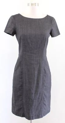 Vestido Vaina Theory Nuriana Raetia Gris Oscuro Mezcla Lana Talla 6 Manga Corta Foto 1 de 4