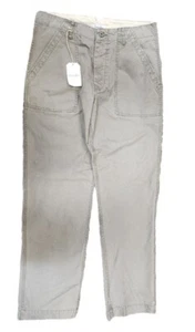 Pantalones rectos Steven Alan gris Buckie cubierta trasera para hombre talla 32x31 nuevos con etiquetas nuevos - Imagen 1 de 4