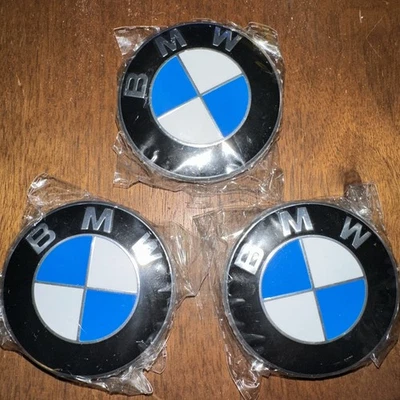 Tapas centrales BMW 68MM (JUEGO DE 3) BMW negro/blanco/plateado 3613 6783536 nuevo ITALIA Foto 1 de 4
