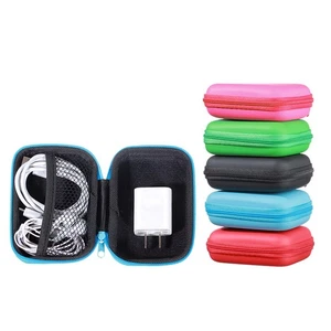 Estuche de almacenamiento de auriculares EVA de 2 piezas caja bolsa duradera con cremallera bolsa contenedor - Imagen 1 de 12