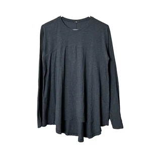 T-shirt donna Lululemon grigio acadia manica lunga alta bassa S/M - Foto 1 di 9