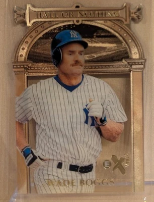 1997 EX 2000 Hall or Nothing Gold #6 Wade Boggs Yankees Salón de la fama raro inserto paralelo Foto 1 de 2