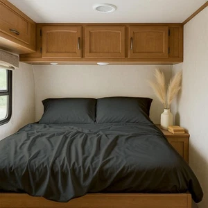 Lenzuola RV Bunk XL 42x80, 100% Cotone Egiziano Set di Biancheria da Letto Camper 4 Pezzi, Vestibilità... - Foto 1 di 8