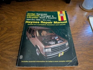 HAYNES 30010 Repair MANUAL 1984-1995 Dodge Caravan Plymouth Voyager Chrysler - Picture 1 of 3