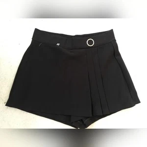 Neu mit Etikett Lemite schwarze hoch geschnittene Culotte-Skort-Shorts unter Rock Damengröße Small - Bild 1 von 5