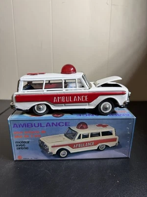 Motor móvil ambulancia juguete fricción estaño vintage - Modelo #MF111 con caja original Foto 1 de 4