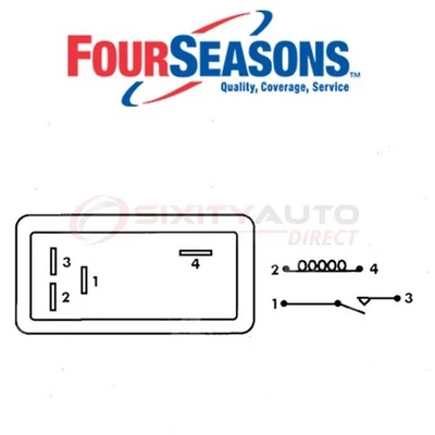 Four Seasons Engine Cooling Fan Motor Relay for 1988 Plymouth Caravelle - bd Foto 1 de 4