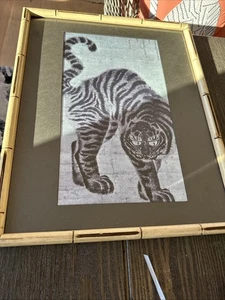 Fierce Joeson Tiger Yi Sang-jwa Ink And Color On Silk 18th Century 21x17 Collect - Afbeelding 1 van 14