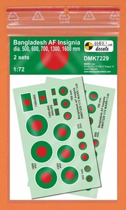 1/72 Decals : Bangladesh Air Force Insignia #DMK7229 : MARK 1 - Picture 1 of 2