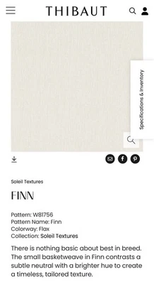 Thibaut Inside Out Basketweave Texture OUTDOOR Finn fabric flax color W81756 7yd - Image 1 of 4