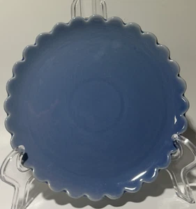 NEU Creative Co-Op blau Steinzeug gewellter Rand Teller 8" - Bild 1 von 5