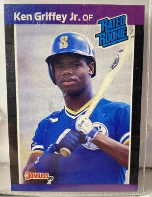 1989 Ken Griffey Jr. #33 Donruss Rated Rookie Rare - (Error Card)  - Image 1 of 2