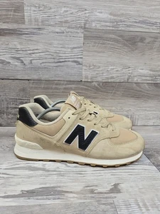 New Balance 574 Beige Blue Classic Sneakers Mens Size 11 D Shoes  - Picture 1 of 13