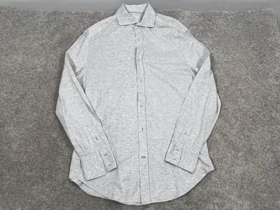 Camisa Brunello Cucinelli Para Hombre 54 Gris Calce Básico Manga Larga Botón Delantero Italia Foto 1 de 4
