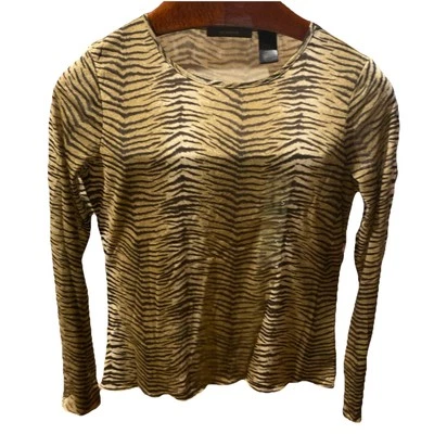 Tigre animal manga larga Liz Claiborne talla pequeña Foto 1 de 4