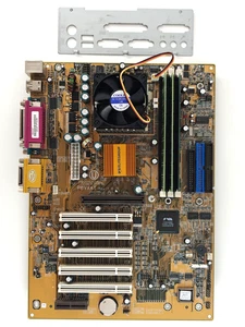 ECS Elitegroup P6VXAT socket 370 + Tualatin Celeron 1.0 + 756 MB + NEW cooler - Picture 1 of 3