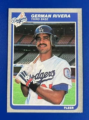 1985 Fleer Baseball German Rivera Los Angeles Dodgers #382 - Image 1 of 2