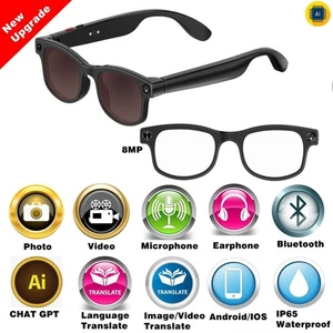 Smart Glasses, Video Bluetooth Sunglasses with Speaker, Voice Assistant, Ope - Picture 1 of 19