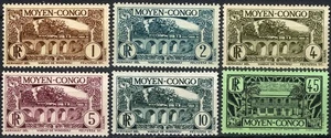 Mittelkongo 1933 Mindouli Viadukt MH (SC# 65-69, 75) - Bild 1 von 1