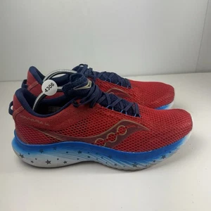 Zapatos para correr Saucony Kinvara 14 Liberty EE. UU. para hombre talla 10 rojos - Imagen 1 de 8