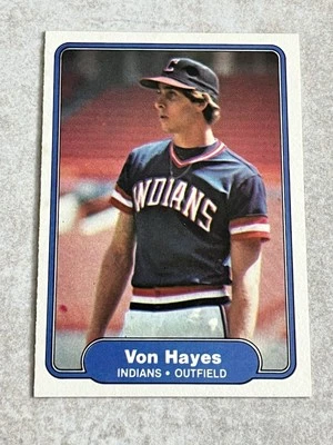 1982 Fleer Von Hayes #371 RC Rookie MLB Cleveland Indians - Image 1 of 3