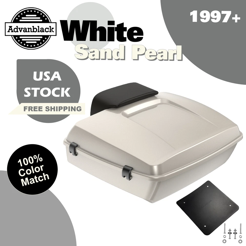 Paquete de gira White Sand Pearl Chopped para 97+ Harley Street Road King Glide Foto 1 de 4