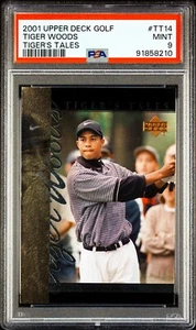 2001 Upper Deck Tiger's Tales Tiger Woods ROOKIE #TT14 PSA 9 MINT - NEW SLAB - Picture 1 of 3