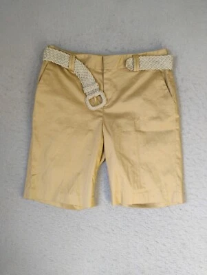Lauren Ralph Lauren Womens Shorts 12 Brown Belted Flat Front Solid Bermuda - Image 1 of 4