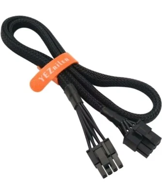 2-pack YEZriler 8 Pin PCIe Cable for EVGA Power Supply, PCIe 8 Pin Male to. - Image 1 of 4