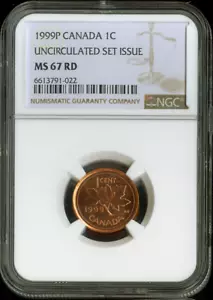 1999 P Canada Test Cent 1C NGC MS67 RD - Quality - Picture 1 of 2