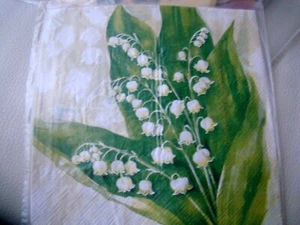 S33 SERVIETTENTECHNIK 1 Stk Serviette 4x BLUMENMOTIVE Anleitung im Text Malkunst - Bild 1 von 3