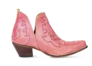 Myra Maisie Stitched Leather Boots in Pink - Picture 1 of 4