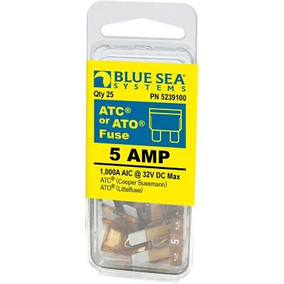 Blue Sea 5239100 Marine Fuse ATO / ATC 5A Pack 25 Foto 1 de 2