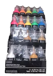 Art Minds Fabric Paint Crafts 4 Packs Of 5 Bottles Multiple Colors 20 Bottles - Picture 1 of 6