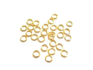 100 Gold Plated Open 4MM Jump Rings 20 Gauge Jumprings - Picture 1 of 1