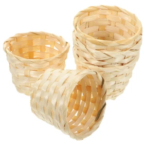 5 Stück und Holz geflochten Korb Mädchen Kind Griff Mini - Bild 1 von 12