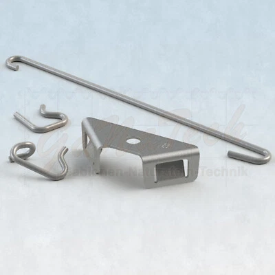 Winkelclip Gabione aus Doppelstabmatten Eckverbinder Steinkorb Zaunverbinder 2m - Bild 1 von 4