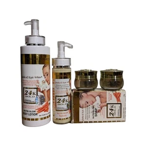 Nutri Glow 24k Gold Glutha & Kojic Lotion, SOAP, Serum, Day & Night Face Cream  - Picture 1 of 10