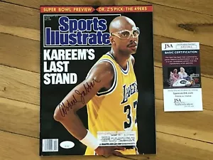KAREEM ABDUL JABBAR SIGNED 1989 SPORTS ILLUSTRATED LA LAKERS FINAL STAND JSA COA - Picture 1 of 7