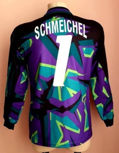 Denmark 1994 - 1996 Goalkeeper Hummel football long sleeve jersey #1 SCHMEICHEL - Picture 1 of 10