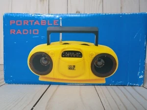 VTG Mini Baby Boom Box AM/FM Portable Radio NOS NIB - Picture 1 of 1