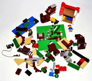 Lotto pezzi e pezzi Lego colori misti basi blocchi figurine argano e gancio ecc. - Foto 1 di 4