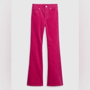 Gap Kids High Rise Velvet Flare stretch pants Jeans Washwell 70’s flare pink - 8 - Picture 1 of 10