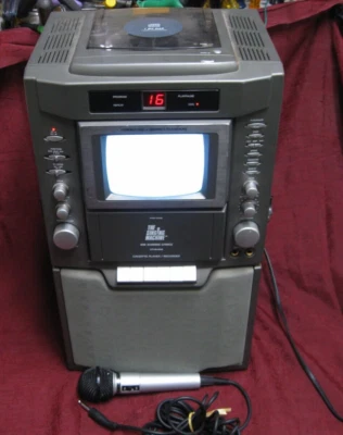 The Karaoke System Premier 5.5” crt TV Monitor Singing Machine STVG-500 cd+g - Image 1 of 4