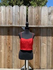 express red cami crop blouse size small - Picture 1 of 5